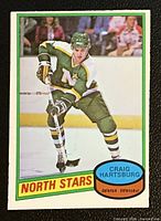 Front of Craig Hartsburg O-Pee-Chee rookie card showing player photo and card number