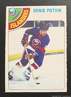 Front of Denis Potvin OPC card showing image and team graphics