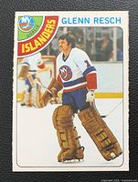 Front of 1978-79 OPC Glenn Resch card showing player image and card number