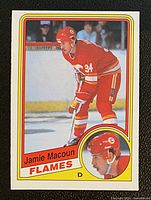 Front of Jamie Macoun rookie card showing player image and inset portrait