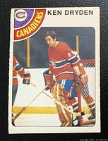 Front of Ken Dryden 1978-79 O-Pee-Chee hockey card #50