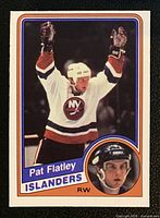 Front of Pat Flatley rookie card showing player image, border and numbering