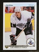 Front of Rob Blake Upper Deck rookie card #45