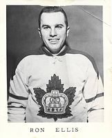 Front of photo showing Ron Ellis portrait with caption