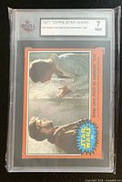 Front view of graded 1977 Topps Star Wars #321 card in KSA slab