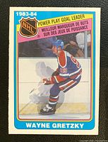 Front of Wayne Gretzky 1984-85 OPC #383 trading card