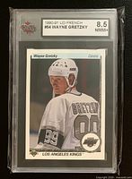 Front of KSA-slabbed Gretzky card showing grade label 8.5