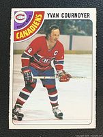 Front of Yvan Cournoyer 1978-79 O-Pee-Chee hockey card #60