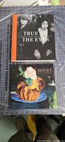 Front covers showing both books: True to the Eyes hardcover and Manet softcover