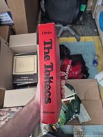 Spine view showing title The Toltecs, author Davies, publisher Oklahoma