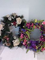 Both wreaths side by side