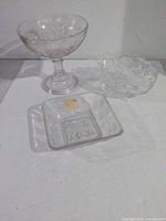 All three glass pieces grouped together