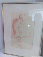 Full view of framed drawing