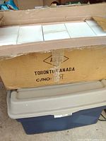 Large master carton holding multiple white inner boxes