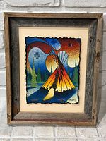 Front view of framed artwork showing full image and frame