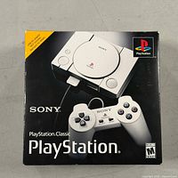 Front of retail box showing console image and branding