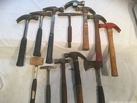 Full group of twelve tools laid out