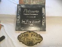 All three French themed wooden decor pieces