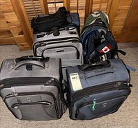 Group shot of all luggage and backpacks