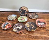 All eight plates displayed