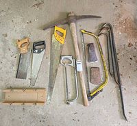 Group shot of all tools laid out on floor