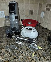 All appliances grouped on countertop