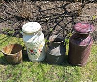 Group shot of the four items on grass