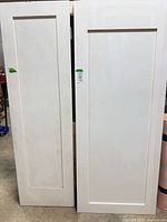 Front view of both white Shaker doors