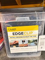 Front label detailing EdgeClip 900 count, 500 sq ft coverage