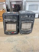 Front view of both propane cabinet heaters