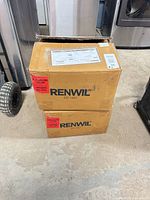 Two sealed Renwil cartons stacked, showing brand marking