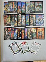 All 31 Monster in My Pocket cards laid out front side up