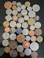 All 48 coins laid out showing obverse designs and size range