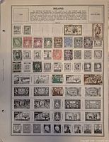 First album page showing early Irish issues on printed page