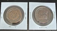 Obverse and reverse of Lodge No.173 token in flip
