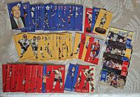 All 79 Parkhurst Tall Boy hockey cards laid out showing fronts