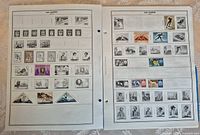 Two album pages with multiple mint San Marino stamps in mounts