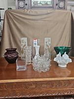 Full group on tabletop showing all nine pieces