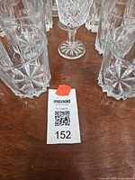 Close-up of tumblers showing starburst base and faceted sides