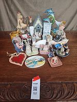 Wide shot of all decorative items on table