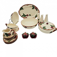 Group shot of all 21 Franciscan Apple pieces