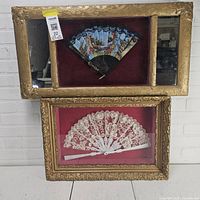 Both framed fan displays front view