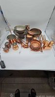 Full lot overview showing all copper items grouped