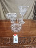 Group shot of all five glass pieces