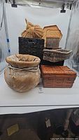 Group shot showing all eight baskets
