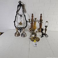 Group shot of all candle holders on table