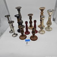 Group shot of all 11 candlesticks