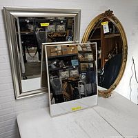 Three mirrors grouped together showing sizes and frames