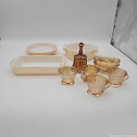 Group shot of all glassware pieces displayed