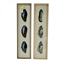 Both framed agate artworks side by side showing overall appearance